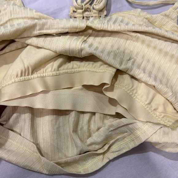 💛AERIE RIBBED APPLIQUE LACE LONGLINE BRALETTE - Picture 12 of 13